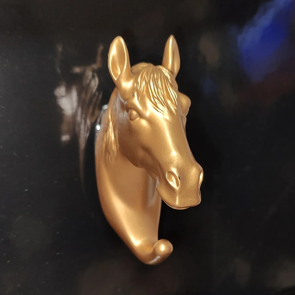 Decorative Golden Horse Head PVC Wall Hook